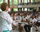 Marilynn Kramar predicando en Cartagena